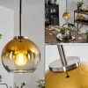 hofstein Suspension Verre 15 cm Koyoto Noir, Argenté, 1 lumière* Lampes En Verre