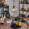 hofstein Suspension Verre 20 cm Koyoto Vieux laiton, 1 lumière* Lampes En Verre