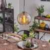hofstein Suspension Verre 25 cm Koyoto Noir, Argenté, 1 lumière* Lampes En Verre