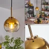 hofstein Suspension Verre 15 cm Koyoto Or, Noir, 1 lumière* Lampes En Verre