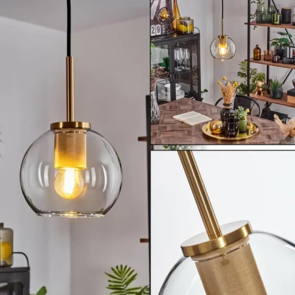 hofstein Suspension Verre 15 cm Koyoto Or, 1 lumière* Lampes En Verre