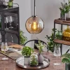 hofstein Suspension Verre 20 cm Koyoto Noir, Argenté, 1 lumière* Lampes En Verre