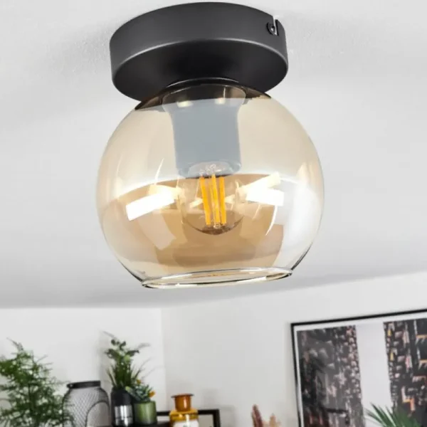 hofstein Suspension Verre 15 cm Koyoto Ambre, 1 lumière* Lampes En Verre