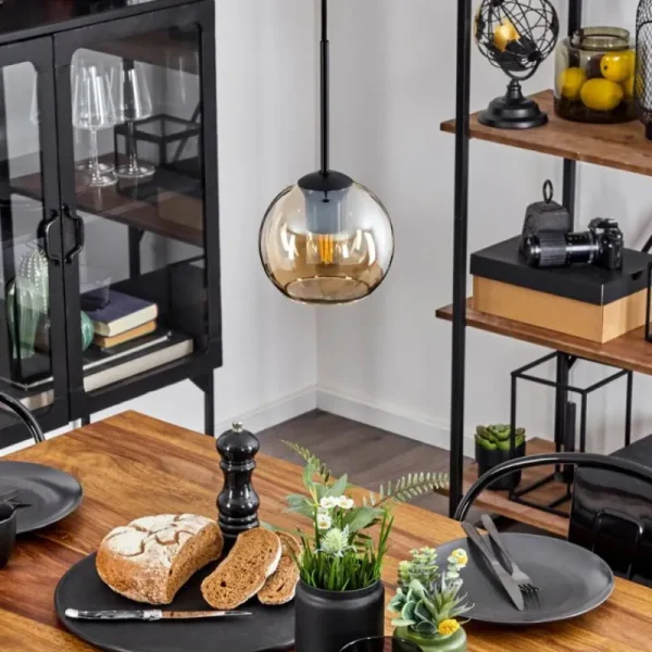 hofstein Suspension Verre 15 cm Koyoto Ambre, 1 lumière* Lampes En Verre