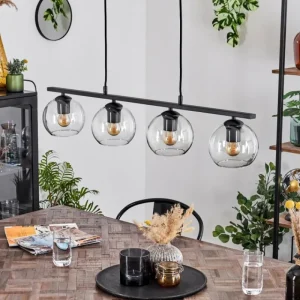 hofstein Suspension Verre 15 cm Koyoto Clair, 4 lumières* Lampes En Verre