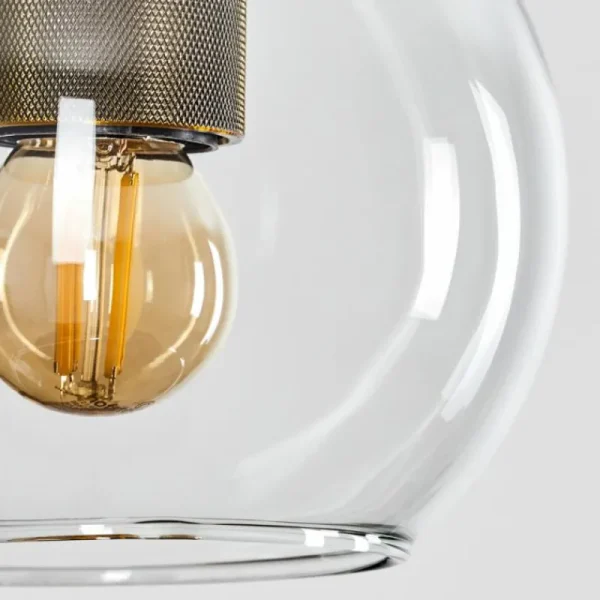 hofstein Suspension Verre 15 cm Koyoto Vieux laiton, 1 lumière* Lampes En Verre