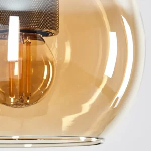 hofstein Suspension Verre 15 cm Koyoto Vieux laiton, 1 lumière* Lampes En Verre