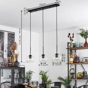 hofstein Suspension Verre 15 cm Koyoto Clair, 3 lumières* Lampes En Verre
