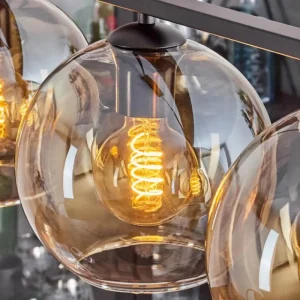 hofstein Suspension Verre 20 cm Koyoto Ambre, 4 lumières* Lampes En Verre
