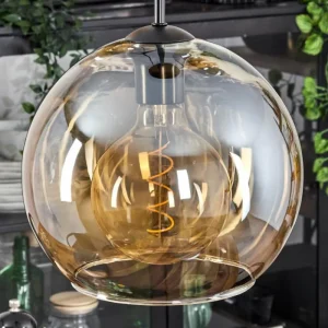 hofstein Suspension Verre 25 cm Koyoto Ambre, 3 lumières* Lampes En Verre