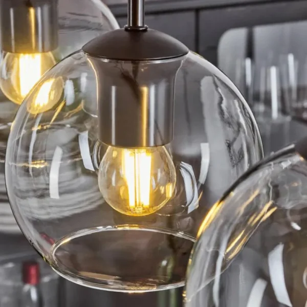 hofstein Suspension Verre 15 cm Koyoto Clair, 3 lumières* Lampes En Verre