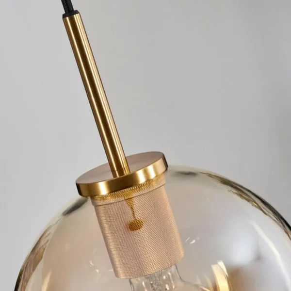 hofstein Suspension Verre 20 cm Koyoto Or, Noir, 1 lumière* Lampes En Verre
