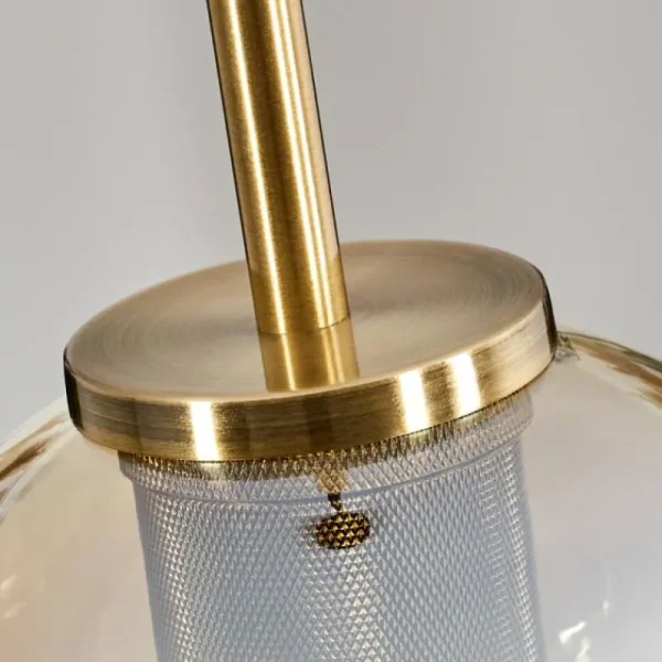 hofstein Suspension Verre 15 cm Koyoto Vieux laiton, 1 lumière* Lampes En Verre