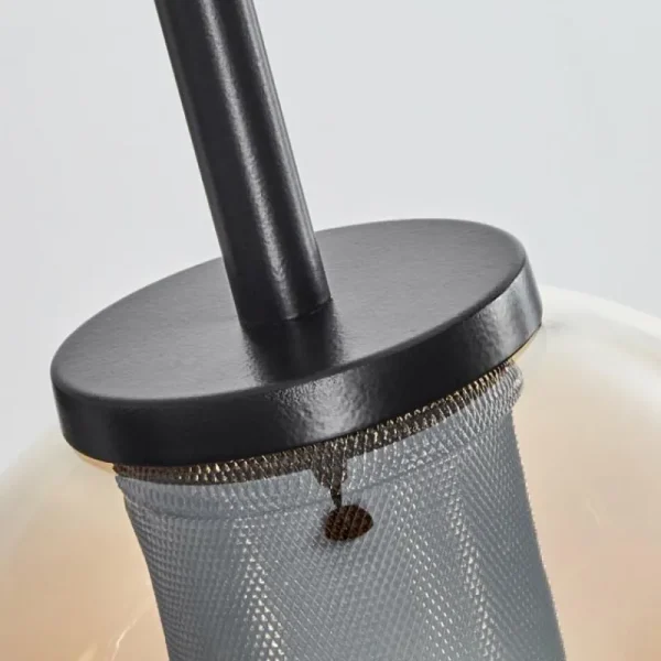 hofstein Suspension Verre 15 cm Koyoto Acier inoxydable, Noir, 1 lumière* Lampes En Verre