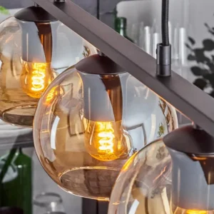 hofstein Suspension Verre 15 cm Koyoto Ambre, 3 lumières* Lampes En Verre