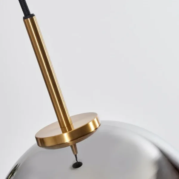 hofstein Suspension Verre 20 cm Koyoto Or, Noir, 1 lumière* Lampes En Verre
