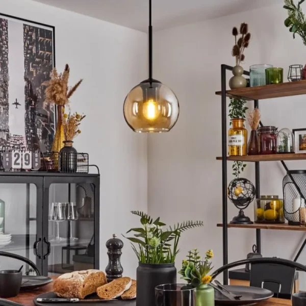 hofstein Suspension Verre 15 cm Koyoto Ambre, 1 lumière* Lampes En Verre