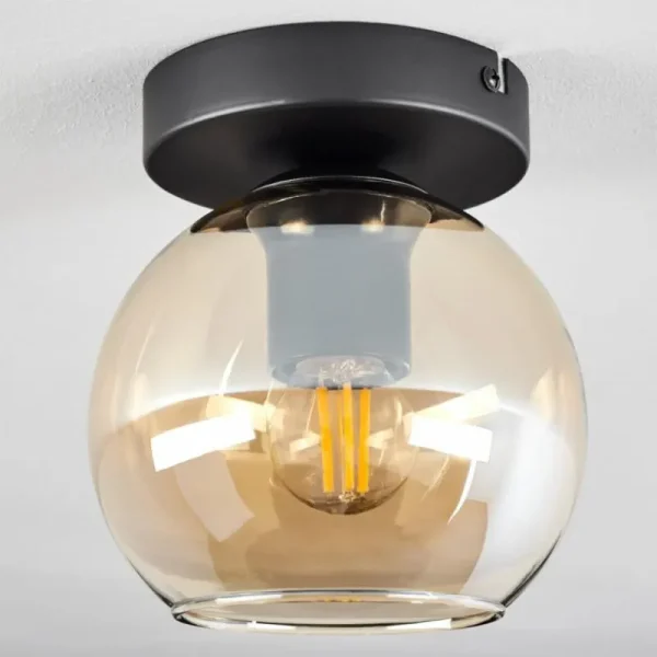 hofstein Suspension Verre 15 cm Koyoto Ambre, 1 lumière* Lampes En Verre