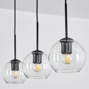 hofstein Suspension Verre 15 cm Koyoto Clair, 3 lumières* Lampes En Verre