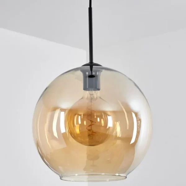 hofstein Suspension Verre 30 cm Koyoto Ambre, 1 lumière* Lampes En Verre