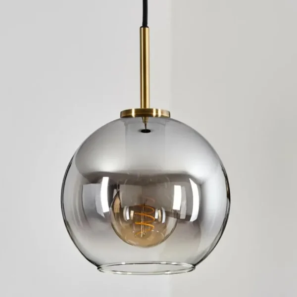 hofstein Suspension Verre 20 cm Koyoto Vieux laiton, 1 lumière* Lampes En Verre