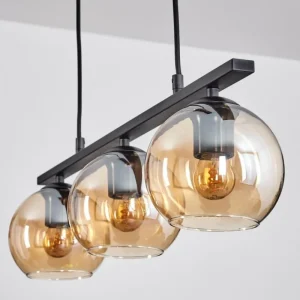 hofstein Suspension Verre 15 cm Koyoto Ambre, 3 lumières* Lampes En Verre