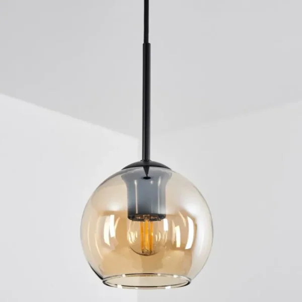 hofstein Suspension Verre 15 cm Koyoto Ambre, 1 lumière* Lampes En Verre