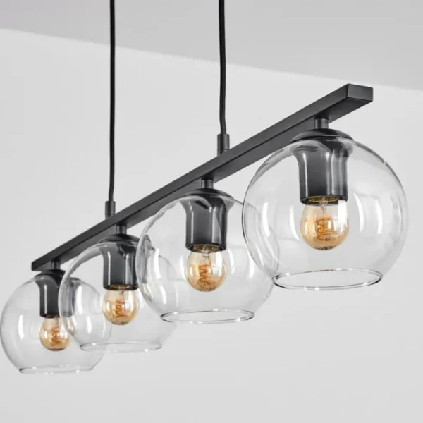 hofstein Suspension Verre 15 cm Koyoto Clair, 4 lumières* Lampes En Verre