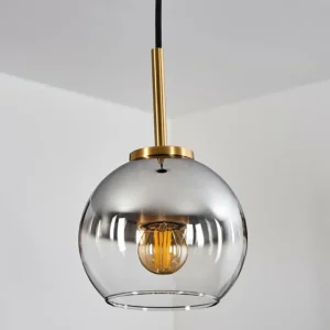 hofstein Suspension Verre 15 cm Koyoto Or, Noir, 1 lumière* Lampes En Verre