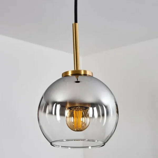 hofstein Suspension Verre 15 cm Koyoto Or, Noir, 1 lumière* Lampes En Verre