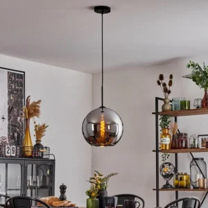 hofstein Suspension Verre 30 cm Koyoto Chrome, 1 lumière* Lampes En Verre