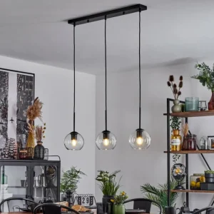 hofstein Suspension Verre 15 cm Koyoto Clair, 3 lumières* Lampes En Verre