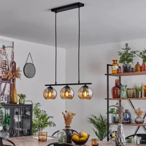 hofstein Suspension Verre 15 cm Koyoto Ambre, 3 lumières* Lampes En Verre
