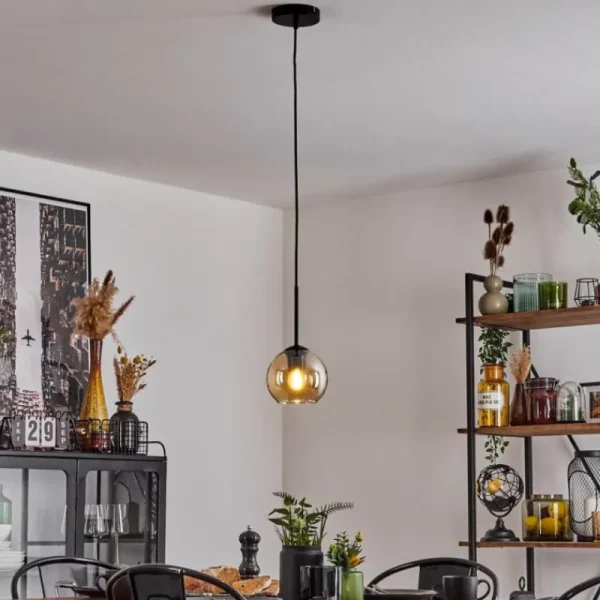 hofstein Suspension Verre 15 cm Koyoto Ambre, 1 lumière* Lampes En Verre