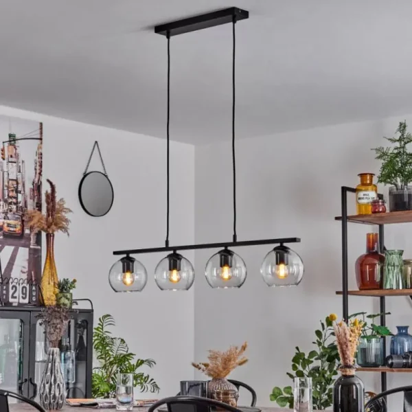 hofstein Suspension Verre 15 cm Koyoto Clair, 4 lumières* Lampes En Verre