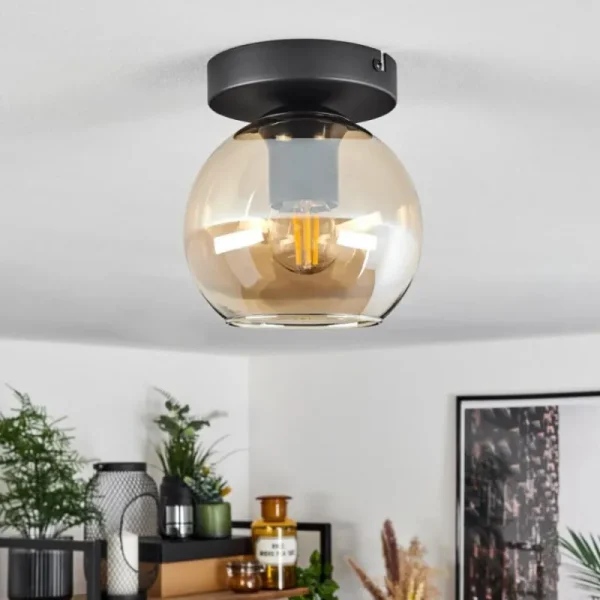 hofstein Suspension Verre 15 cm Koyoto Ambre, 1 lumière* Lampes En Verre