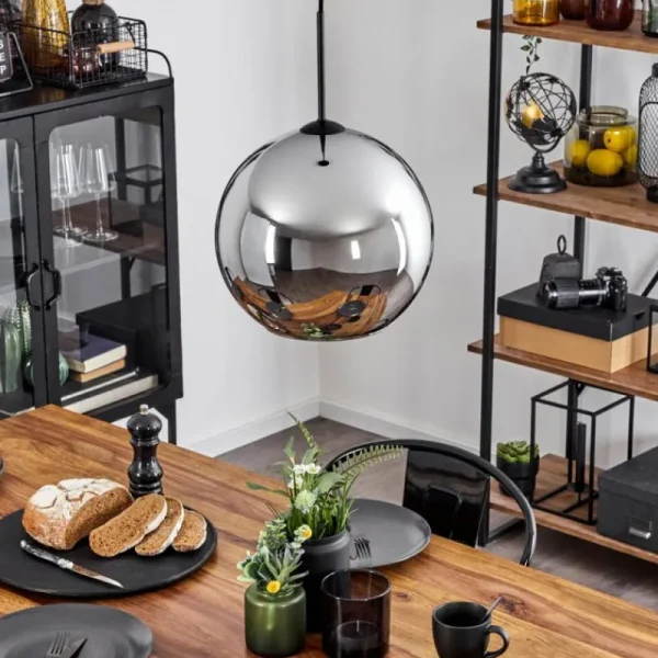 hofstein Suspension Verre 30 cm Koyoto Chrome, 1 lumière* Lampes En Verre