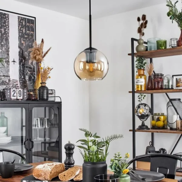 hofstein Suspension Verre 15 cm Koyoto Ambre, 1 lumière* Lampes En Verre