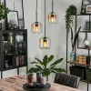 hofstein Suspension Verre 15 cm Lauden Ambre, Clair, 3 lumières* Lampes En Verre