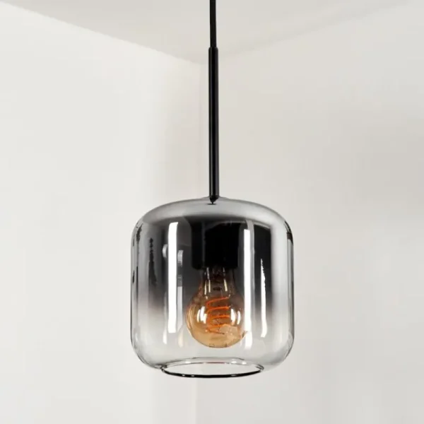 hofstein Suspension Verre 15 cm Lauden Clair, Fumé, 1 lumière* Lampes Modernes