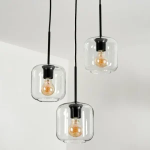 hofstein Suspension Verre 15 cm Lauden Clair, 3 lumières* Lampes En Verre