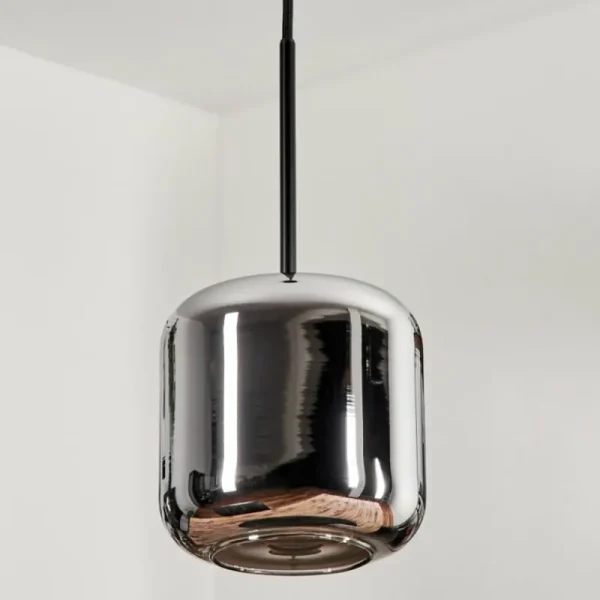 hofstein Suspension Verre 15 cm Lauden Chrome, Fumé, 1 lumière* Lampes Modernes