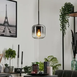 hofstein Suspension Verre 15 cm Lauden Clair, Fumé, 1 lumière* Lampes Modernes