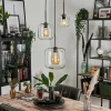 hofstein Suspension Verre 25cm, 20cm, 15cm Lauden Clair, 3 lumières* Lampes En Verre