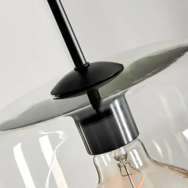 hofstein Suspension Verre 25cm, 20cm, 15cm Lauden Clair, 3 lumières* Lampes En Verre