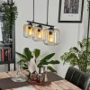 hofstein Suspension Verre 15cm Lauden Ambre, Clair, 3 lumières* Lampes En Verre