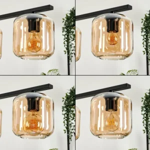 hofstein Suspension Verre 15cm Lauden Ambre, 4 lumières* Lampes En Verre