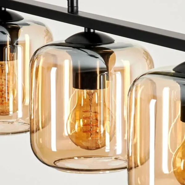 hofstein Suspension Verre 15cm Lauden Ambre, 4 lumières* Lampes En Verre
