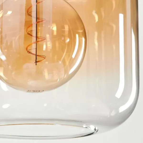 hofstein Suspension Verre 25cm Lauden Ambre, Clair, 1 lumière* Lampes En Verre