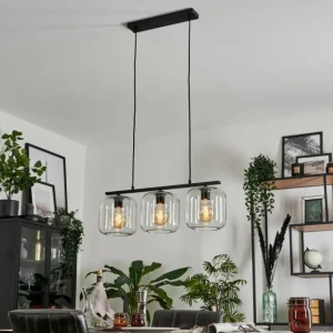 hofstein Suspension Verre 20cm Lauden Clair, 3 lumières* Lampes En Verre